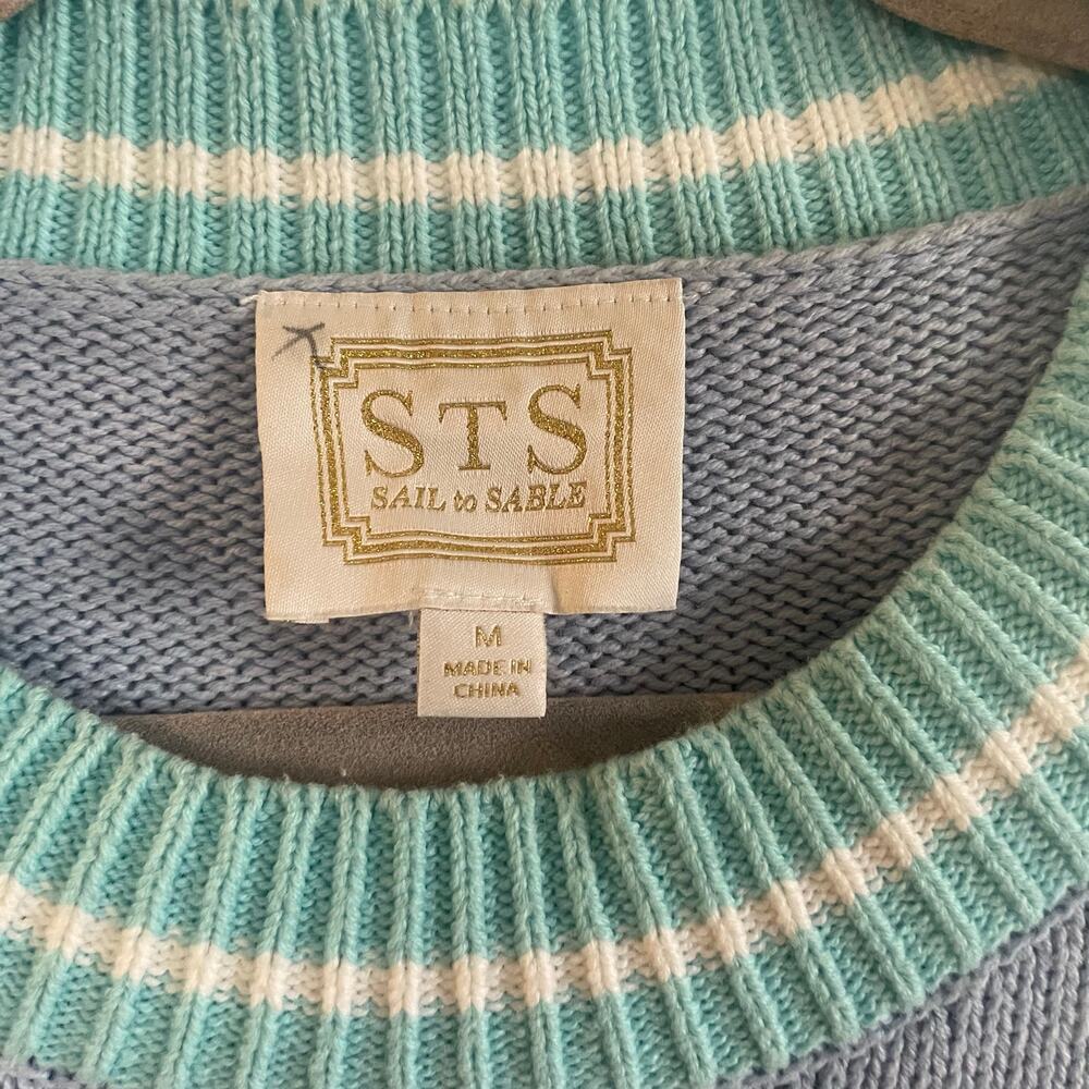 Sail To Sable Sts Size Medium Color Block Crewnec… - image 3